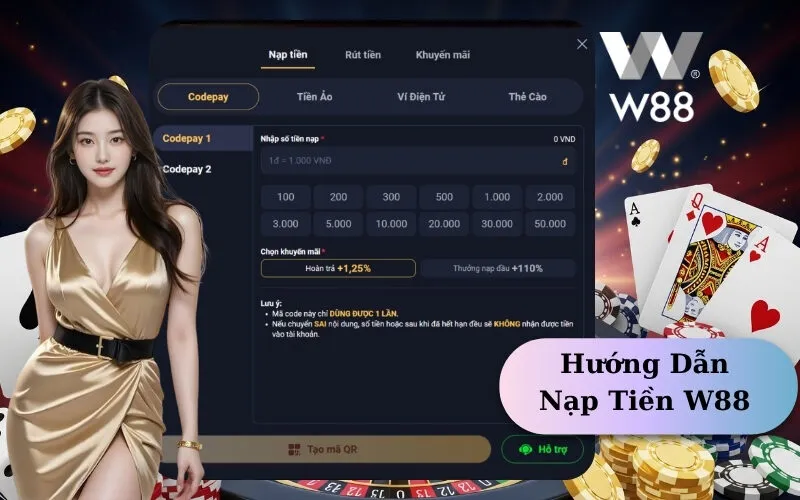 Hướng Dẫn Nạp Tiền W88